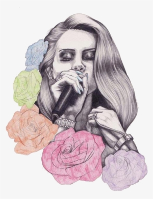 Lana Flowers - Lana Del Rey Drawing Transparent #396193