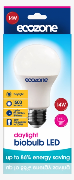Biobulb Led E27 Fitting 14 Watts - Ecozone Biobulb Led E27 Screw Fitting Daylight Bulb #396290