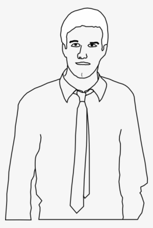 How To Set Use Man Wearing A Tie Outline Clipart #397377