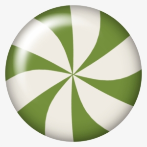 Christmas Clipart, Vintage Christmas Cards, Christmas - Green Peppermint Candy Png #397605