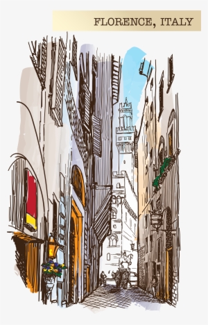 Clip Art Transparent Library Sketch Capital Florence - Florence Sketch #397697