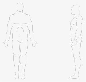 Human Body Outline Png - Human From Front And Side #397700