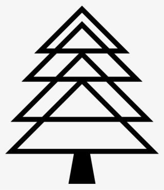 Christmas Tree Vector - Tree Made Of Triangles #398716
