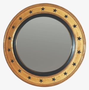 Regency Convex Mirror With Black Stars - Vector Graphics #399394
