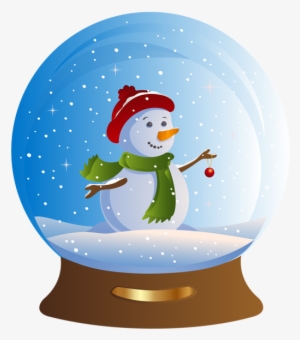 Snowman Snowglobe Transparent Png Clip Art Image - Christmas Snow Globe Transparents #399478