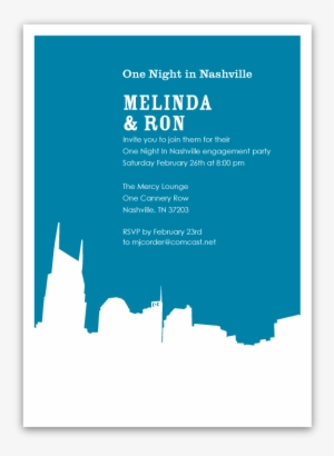 Nashville Skyline Silhouette Party Invitations - Skyline #399821