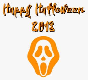 Happy Halloween 2018 Scary Font Mask - Scary Transparent Background Happy Halloween Png #3900392