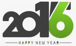 Simple Happy New Year 2016 Text Design - 2016 Text Png #3901412