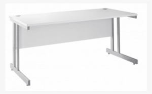 White Straight Cantilever Desk - White Office Desk 800mm Wide #3901893