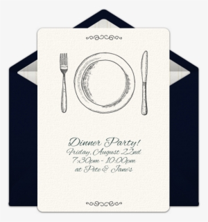Dinner Table Online Invitation - 18th Birthday Invitation Png #3902191