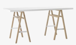 Zane White & Wood Sawhorse Table #3902339