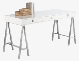 One Kings Lane - White High Gloss Desk #3902394