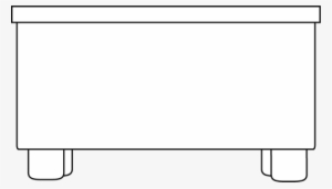 Black And White Desk Clip Art - Teacher Desk Outline #3902605