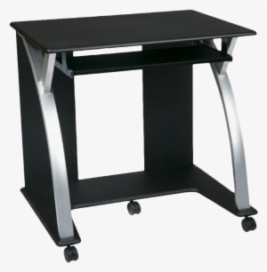 Saturn Computer Desk Black Pvc Veneer In Black W/ Silver - Osp Designs Saturn Computer Cart, Black And Silver #3902609 Saturn Computer Desk Black Pvc Veneer In Black W/ Silver - Osp Designs Saturn Computer Cart, Black And Silver #3902609