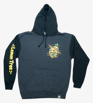 Lemon Splat Two Tone Black/charcoal Grey Hoodie - Sweatshirt #3903278