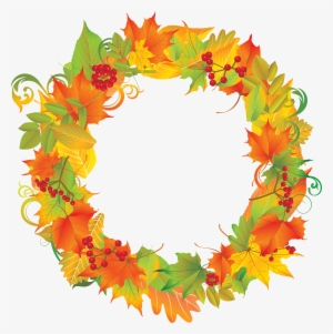 Autumn - Fall Wreath Png #3903355