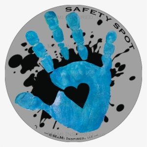 Safety Spot Kids Gray With Black Splat Hand Car Magnet - Safety Spot Inc. #3903630