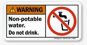 Zoom - Buy - Non Drinking Water Sign #3903685