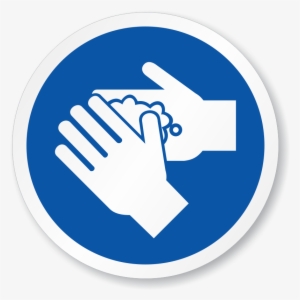 Wash Hand Iso Circle Sign - Sanitize Your Hands Sign #3904198