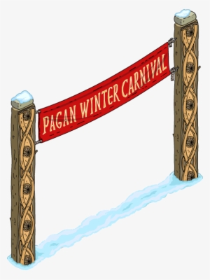 Pagan Winter Carnival Sign Snow Menu - Winter Festival #3904403
