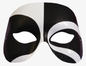 Black Masquerade Mask Png For Kids - Mask Half Black Half White Png #3904404