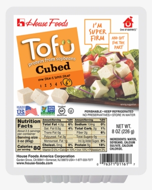 Organic Tofu Protein From Soybeans Cubed - Cubed Tofu Firm #3905943