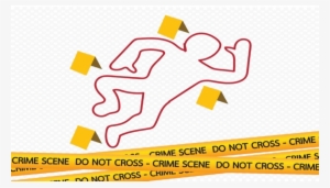 Crime Scene Body Outline And Tape - Graphic Design #3906111