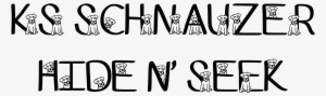 Sample Image Of Ks Schnauzer Hide N Seek Font By Pretty - Kansas #3906668