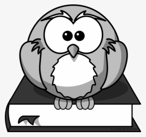 Owl On A Book Animal Free Black White Clipart Images - Owl On Book Shower Curtain #3906694