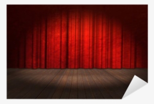 Illustration Of An Old Stage With Curtain And Spotlight - Stage #3907239