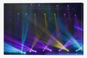 Vector Stage Spotlight With Laser Rays Canvas Print - Canvas #3907447
