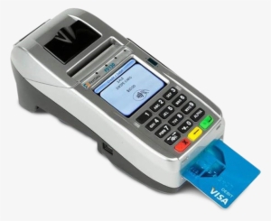 Emv Credit Card Inserted Into An Emv Enabled Credit - Credit Card Terminal #3907568