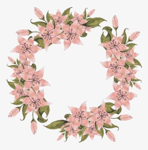 Hand Painted Flowers Wreath Png Transparent - Oh Turm Des La-la-| Eiffel Mit Blumen-illustration #3908395