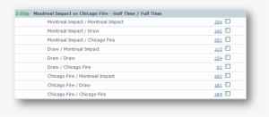 Montreal Impact Chicago Fire Half Time Full Time - Google Forms #3908656