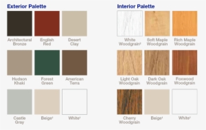 Colors And Woodgrain Options - Vinyl Window With Wood Interior #3909625