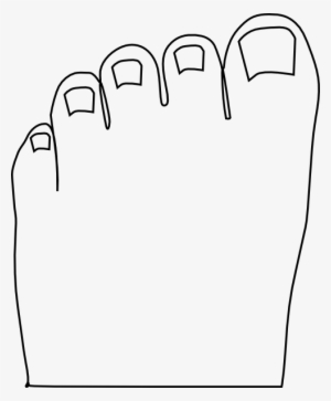 Small - Toes Black And White Clipart #3909735