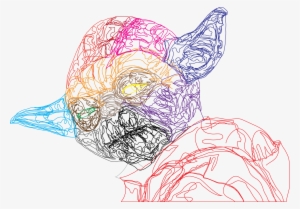 A Wire Frame Of The Previous Post With The Yoda Vector - Royalty-free #3909871