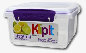 Sistema Klip-it Accents Rectangular Food Container - Sistema Klip It Accents Food Storage Container, 2 L #3910266