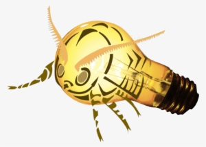 Lightbulb Bug Bee Lightningbug Yellow - Light Bulb Animation #3910492