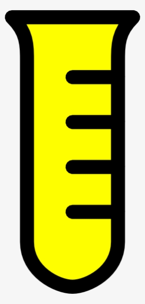 Small - Yellow Test Tube Cartoon #3910554