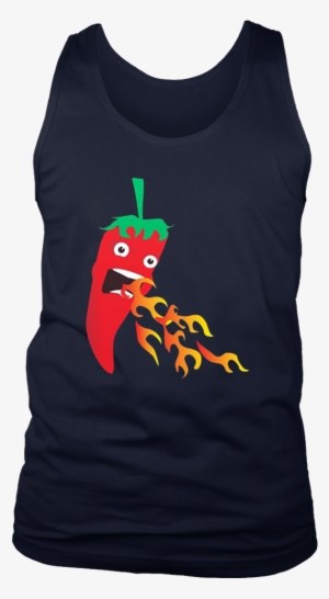Chilli Pepper Breathing Fire, Funny Hot Sauce Food - Shirt #3910585