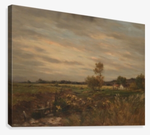 Field In Sunset Canvas Print - Jean Charles Cazin Paintings #3910662