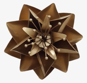 Gold Lotus Flower, Metal Flower Wall Art - Gold #3912287