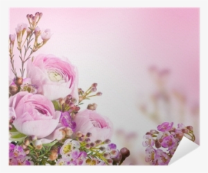 Gentle Bouquet From Pink Roses And Small Flower Poster - Tarjeta De Feliz Viernes #3912426