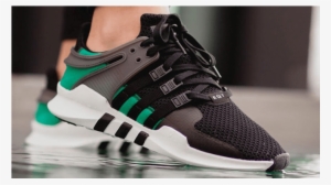 Adidas Eqt Support Adv Black Sub Green - Adidas Eqt Black And Green #3912644