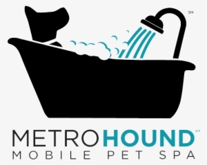 Full-sized Logo, Metrohound Spa, Mobile Pet Grooming - Dog Grooming Logo #3912647