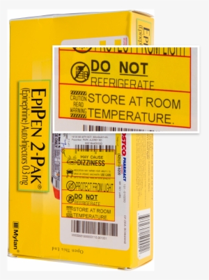 Epipen Auto Injector Box With Pharmacy Sticker Png - Epipen #3913093