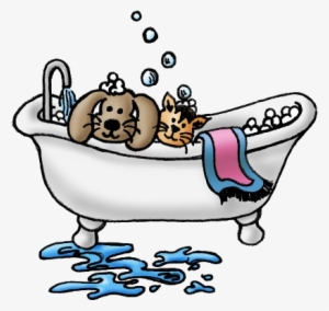 Cheering Dog Cliparts - Dog In Bathtub Clipart #3913146