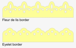 Fleur De Lis And Eyelet Border Svg Files - Motif #3913770