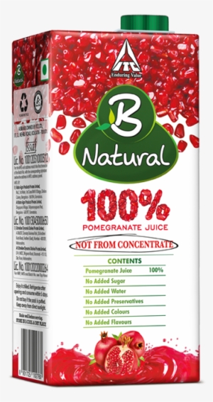 B Natural Mixed Fruit Drinks - B Natural 100 Pomegranate Juice #3914188
